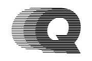 Letter Q speed motion lines logo, a Branding & Logo Template by Leksono (Thumbnail 1 of 2)