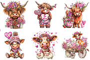 Valentine cowboy highland cows, an Illustration by DreamArtGraphic (Thumbnail 2 of 4)
