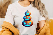 Creepy Black & Blue Halloween Pumpki, an Illustration by SVGArt (Thumbnail 2 of 8)