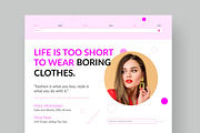 Fashion Landing Page Layout, a Landing Page Template by CreativeShaper (Thumbnail 2 of 6)