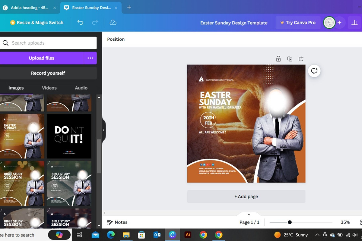 Church Design Template Bundle, a Social Media Template by Mishek Munene (Photo 4 of 6)