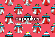 Cupcakes Seamless Doodle Patterns, a Pattern Graphic by Lukino (Thumbnail 1 of 5)