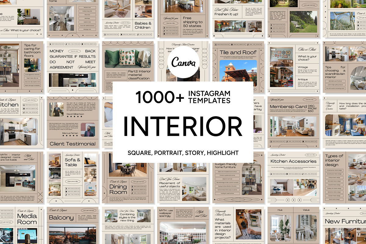 Interior Instagram Template, a Social Media Template by Kalubuak (Photo 1 of 10)