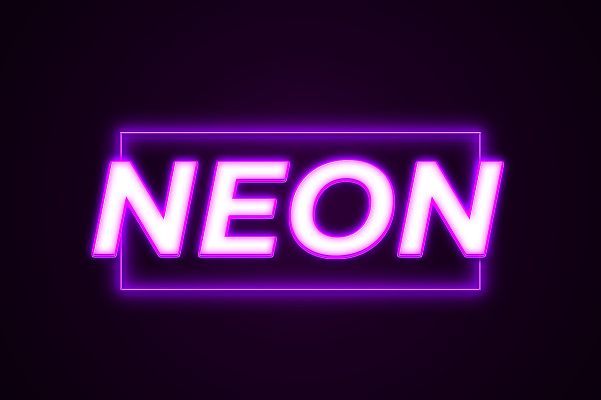 glow neon editable text effect, a Layer Style Add-On by yokbisayok (Photo 2 of 3)