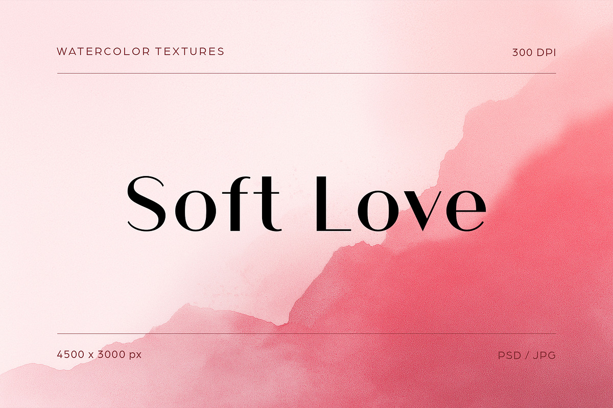 Soft Love – Watercolor Textures, a Texture Graphic by Filip Studio (Photo 1 of 11)