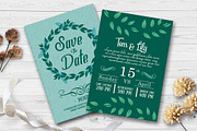 Two Sided Save The Date Wedding Card, an Invitation Template by Business Flyers (Thumbnail 1 of 2)