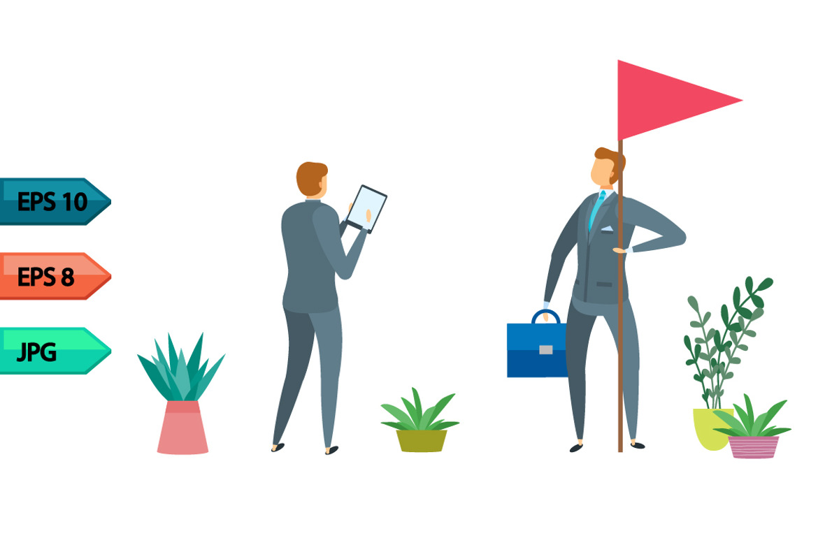 Vector business character poses set, an Object Graphic by julia_musdotter (Photo 6 of 11)