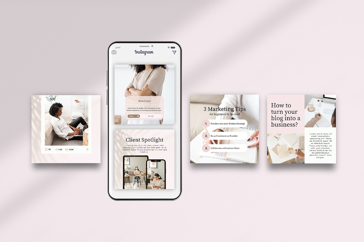 Aesthetic coach instagram templates, a Social Media Template by SilverMintDesign (Photo 7 of 9)