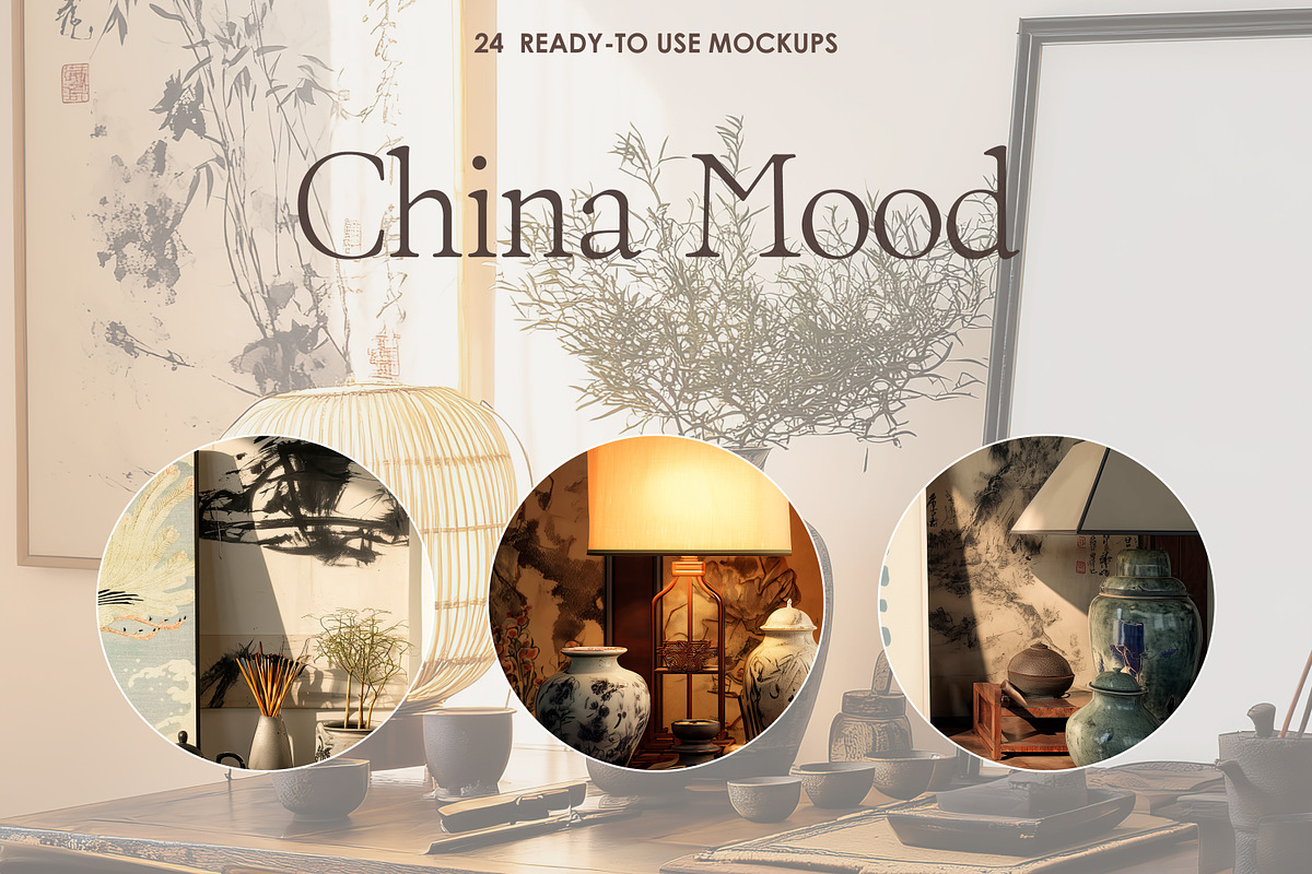 CHINA MOOD | Frame mockup set, a Household Mockup by SCHÉRI (Photo 2 of 13)