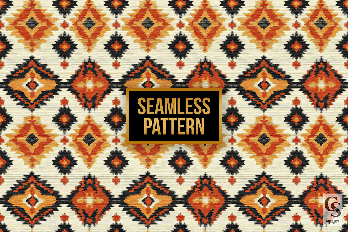 Fall Aztec Pattern Digital Papers, a Pattern Graphic by Creative Store (Photo 4 of 5)