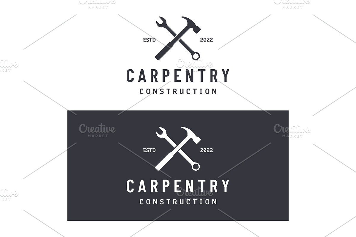 Crossed hammer logo template design, a Design Template by LOGOCREATIVE