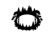 Forest Frame Silhouette SVG Bundle, an Illustration by jahid234 (Thumbnail 27 of 51)