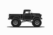 Big Wheel Truck Line Drawing, an Illustration by musafir_fashion (Thumbnail 2 of 9)