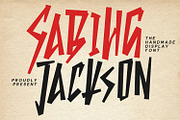 Sabihg Jackson Display Font, a Handwritten Font by Maulana Creative (Thumbnail 1 of 7)