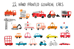 Gouache Cars