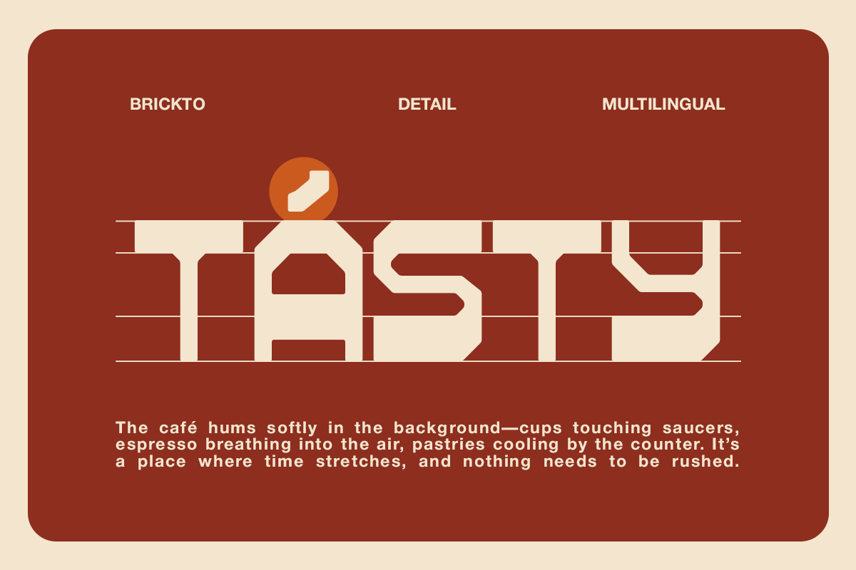 Brickto - Resto Retro Font, a Sans Serif Font by Pandeka Studio