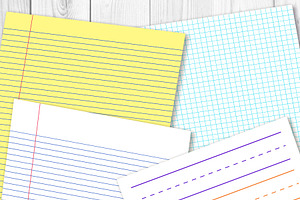 School / Writing Lined Digital Paper