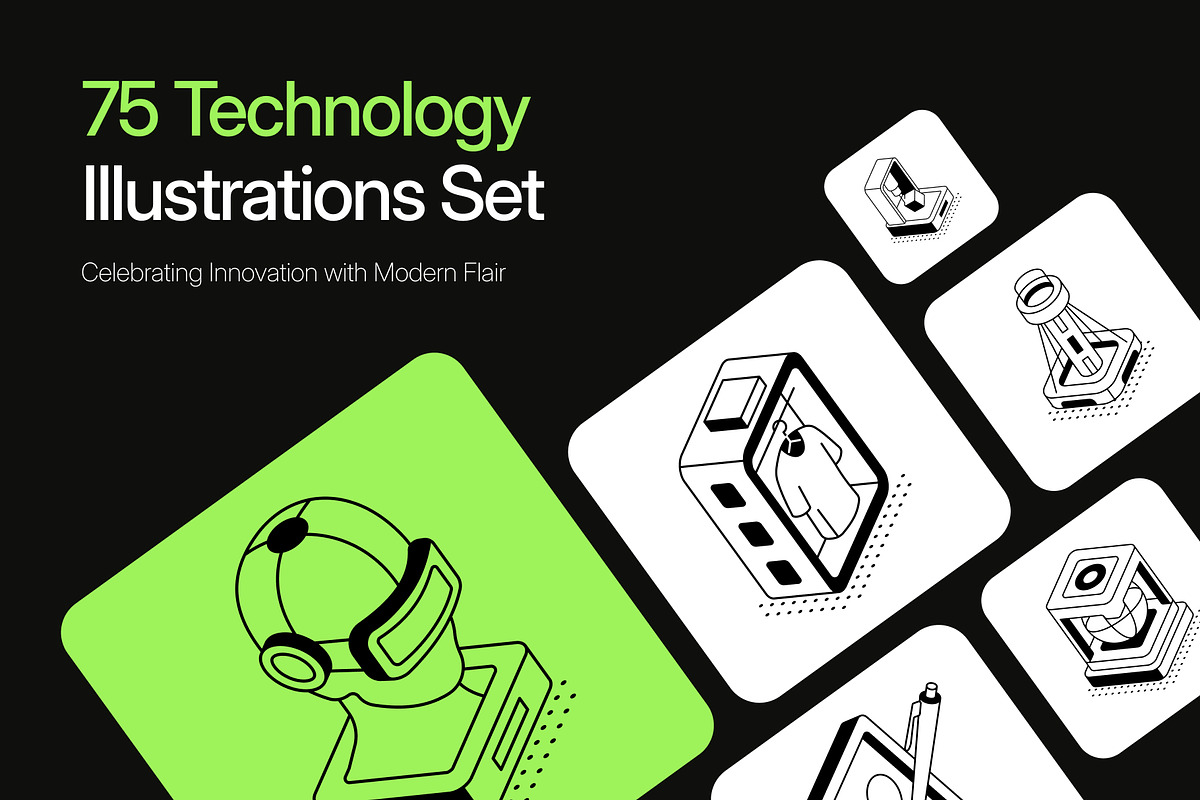 Technology Isometric Illustrations, a Technology Illustration by Vectors Market (Photo 1 of 12)