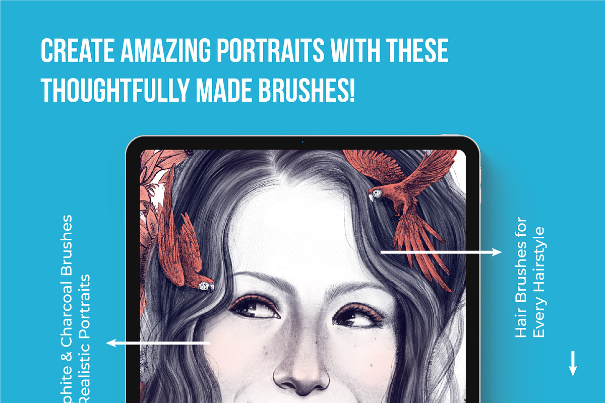 Perfect Portrait Procreate Brushes, a Brush Add-On by Riveros Illustration (Photo 11 of 11)