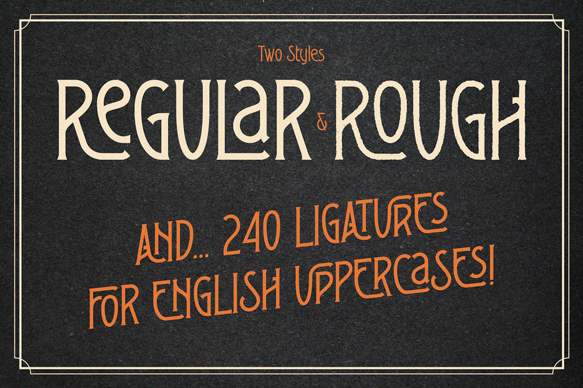 Heritager ArtDeco Ligature Font, a Serif Font by JumboDesign (Photo 5 of 6)