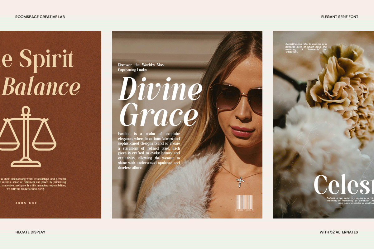 Hecate Display Modern Editorial Font, a Serif Font by roomspace creative lab (Photo 11 of 14)