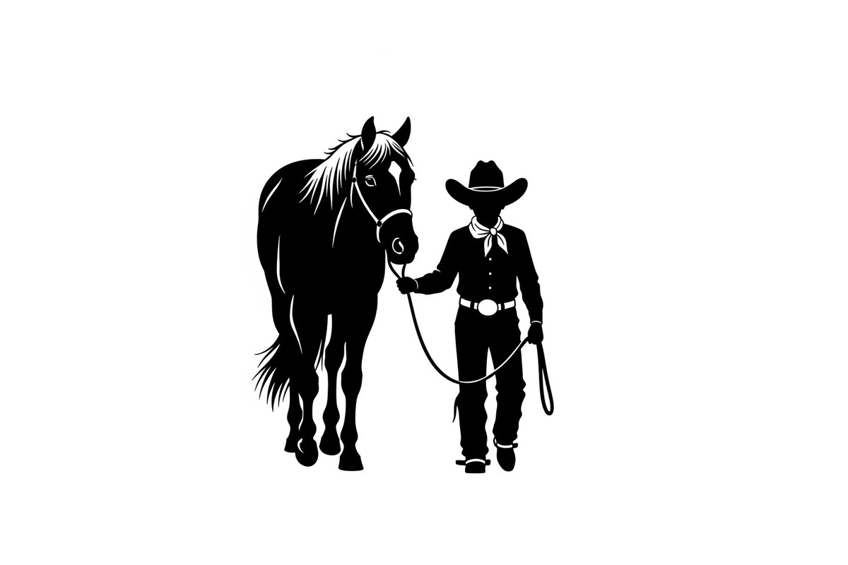 Western Cowboy Horse Silhouette Bund, an Illustration by Designs_River (Photo 49 of 51)