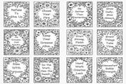 Floral Affirmation Coloring Pages, a Print Template by Lamia Emad (Thumbnail 2 of 4)