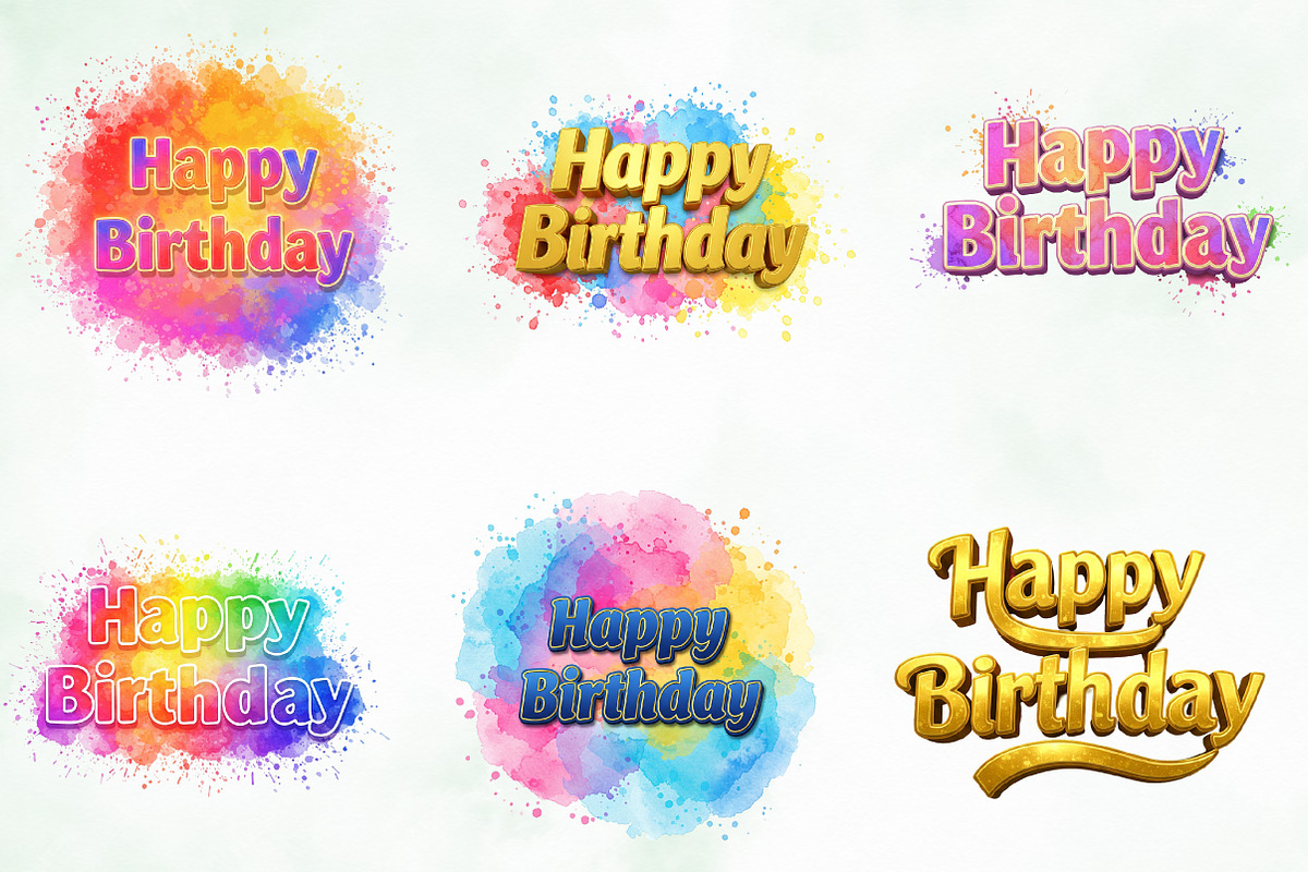 Happy Birthday Sublimation Bundle, an Illustration by Creative Art (Photo 9 of 9)