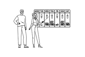 increase sales forecasting vector, a Person Illustration by pikepicture