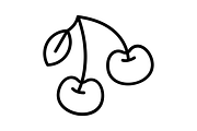Cherries Line Icon, an Icon by Pexelpy (Thumbnail 2 of 2)