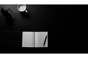 workspace notebook table background, a Technology Photo by pikepicture