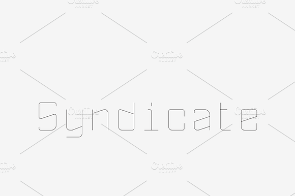 Syndicate - Laser, Craft Cutter Font preview 6