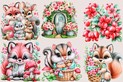 Whimsical Woodland Clipart PNG, a Seasonal Illustration by SVGArt (Thumbnail 2 of 5)