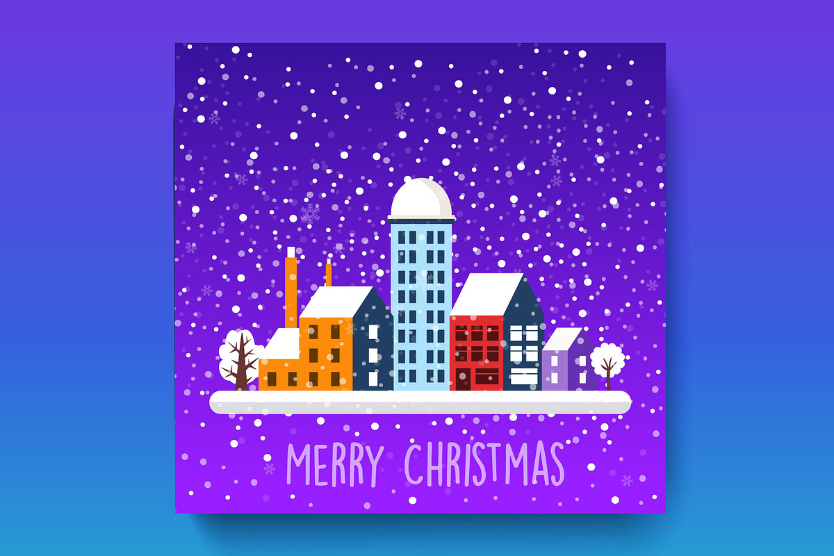 City landscape Christmas, a Decorative Illustration by AlexZeL (Photo 6 of 8)