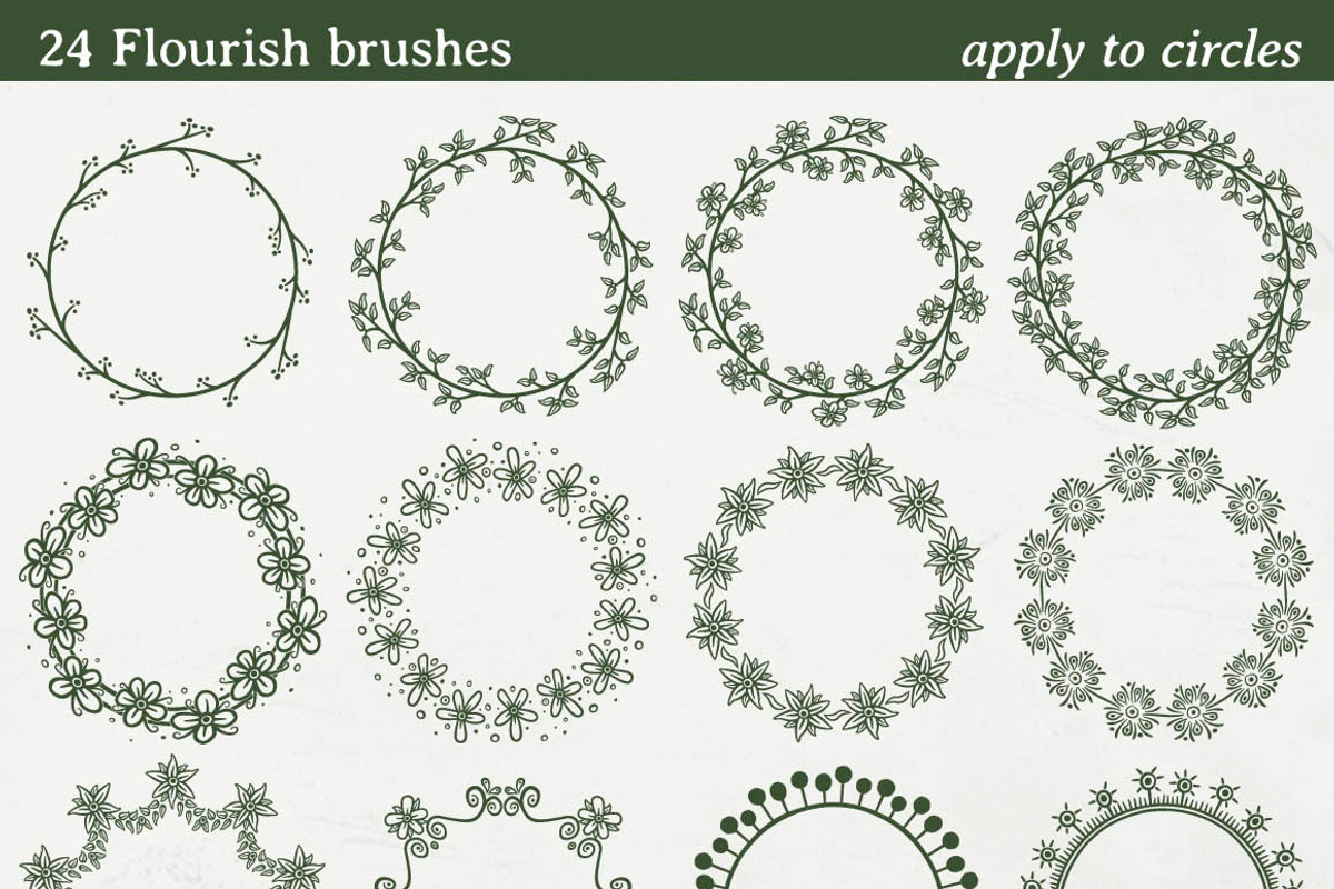 24 flourish brushes preview 5