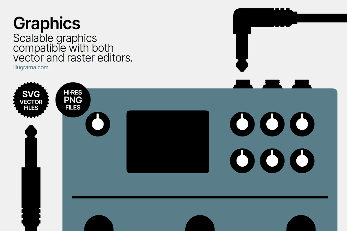Guitar & Bass - Modern Graphics, an Object Illustration by illugrama (Photo 13 of 24)