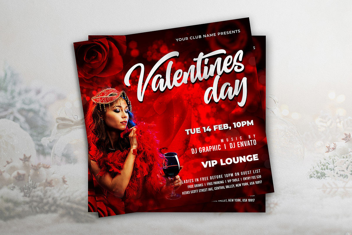 Valentines Party Flyer, a Flyer Template by DesignDevisers (Photo 4 of 9)
