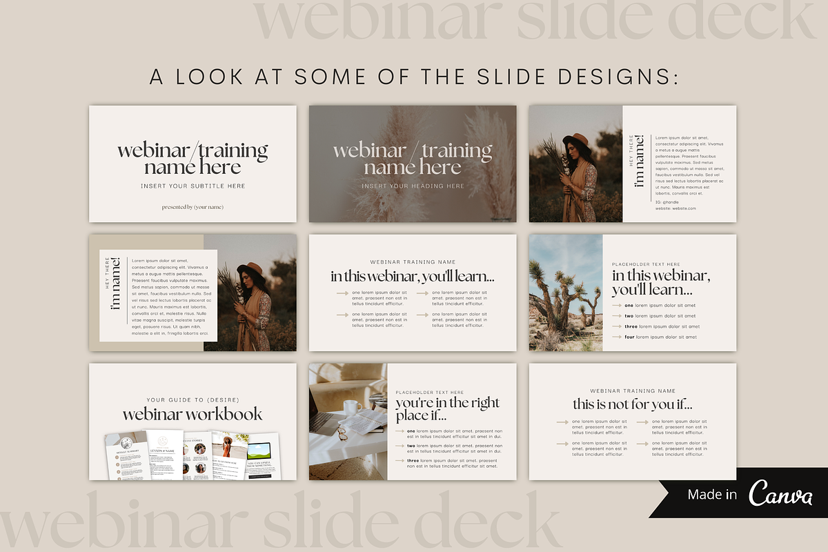 Webinar Slide Deck Canva Templates, a Presentation Template by molly ho studio (Photo 3 of 5)