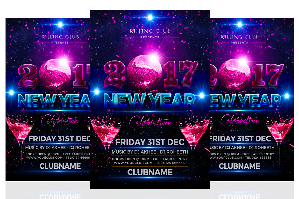 New Year Party Flyer, a Flyer Template by Flyerkart (Photo 1 of 3)