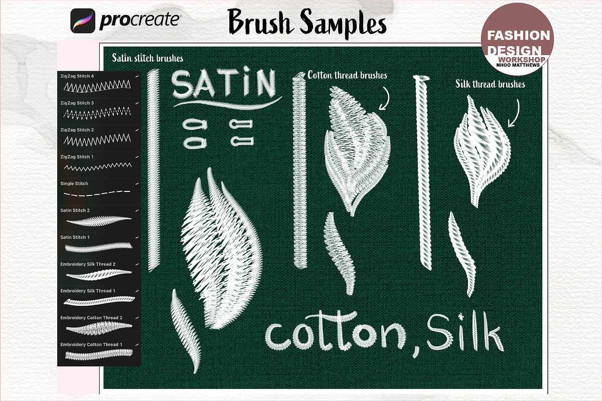 61 Home Embroidery Stitch Brushes, a Brush Add-On by Fashion Workshop Bkk (Photo 10 of 13)