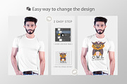 Male t-shirt Mockup-V-2-003, a Shirt Mockup by designvillage (Thumbnail 5 of 7)