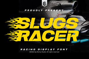 Slugs Racer Racing Display Font