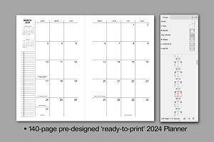 2024 Weekly Planner For InDesign