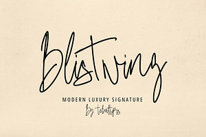 Blistwing - Moniline Signature, a Handwritten Font by tebaltipislab