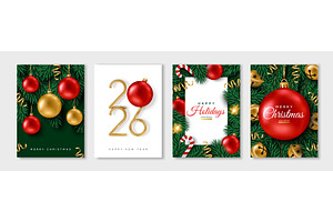 Merry Christmas 2026 posters, an Object Illustration by kotoffei