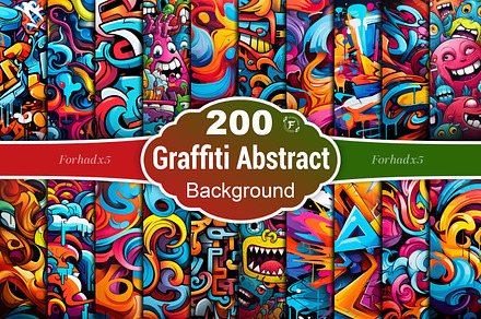 Urban Graffiti Background Bundle, a Wallpaper Graphic by Forhadx5