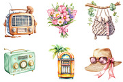 1950s Style Beach Day Clipart, an Illustration by Libby Wishes (Thumbnail 6 of 7)
