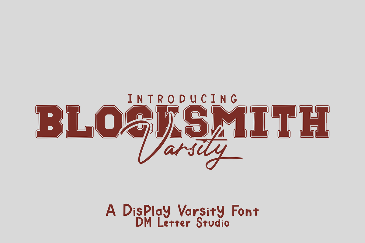 Blocksmith Varsity, a Serif Font by Dm Studio (Photo 1 of 10)