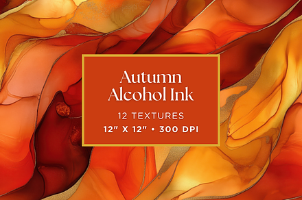 Autumn Alcohol Ink Textures