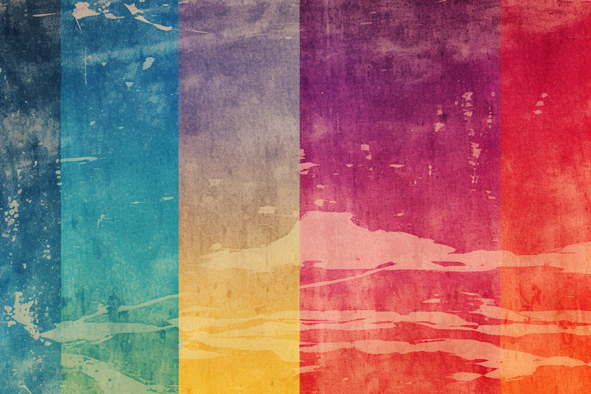Rainbow Grunge Pattern, a Pattern Graphic by Printable Treasure (Photo 5 of 10)